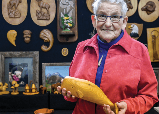 Julie Winkler, the wood carving artisan …