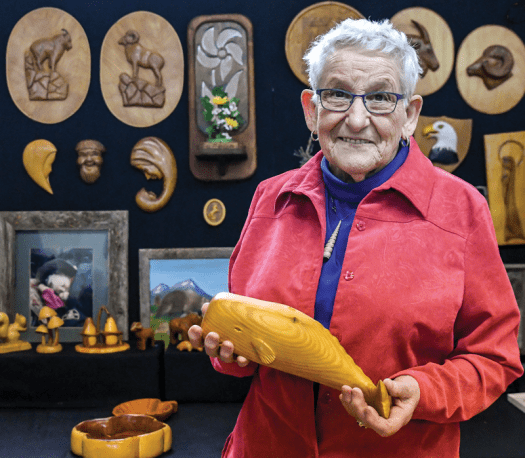 Julie Winkler, the wood carving artisan …