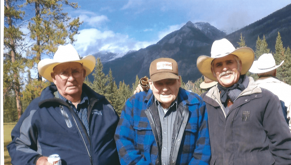 Bill Walburger, Alfie Burstom and Bob Barker 2009 at the Maligne Range, Jasper National Park