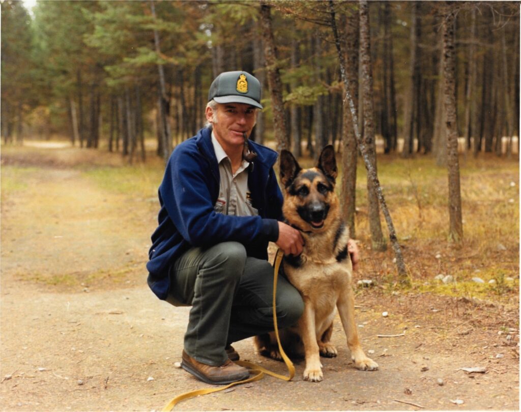 Gord Peyto and dog Saxon