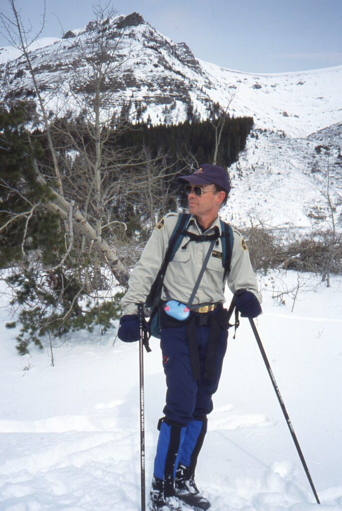 Derek Tilson skiing