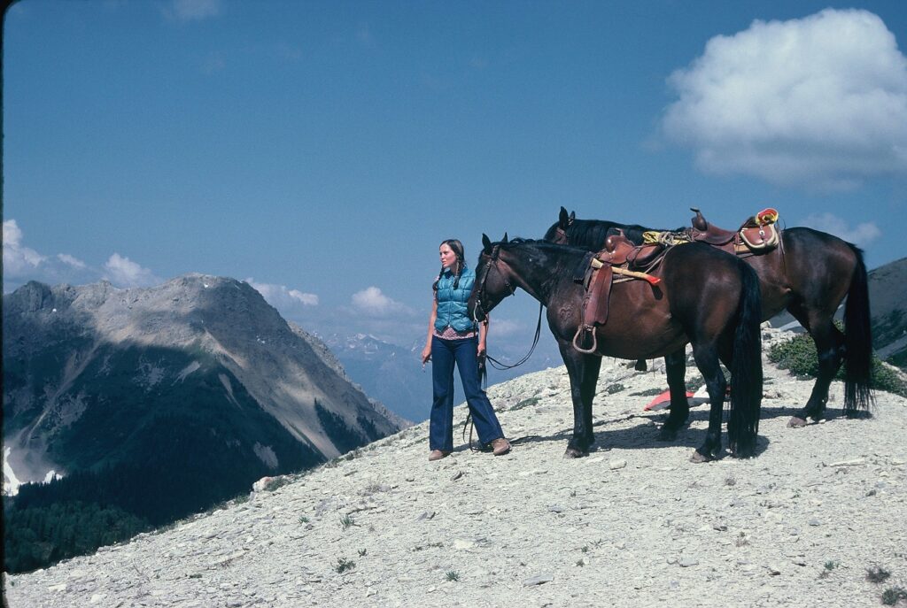 Wenda at Kindersley Pass, Kootenay National Park, circa 1978.