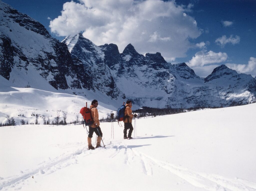 Crossing Goodsir Pass, Kootenay National Park, circa 1979.