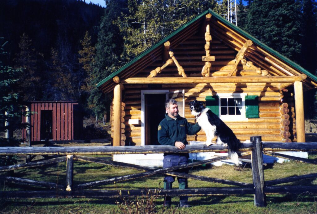 Mike and Max at Brazeau Cabin

