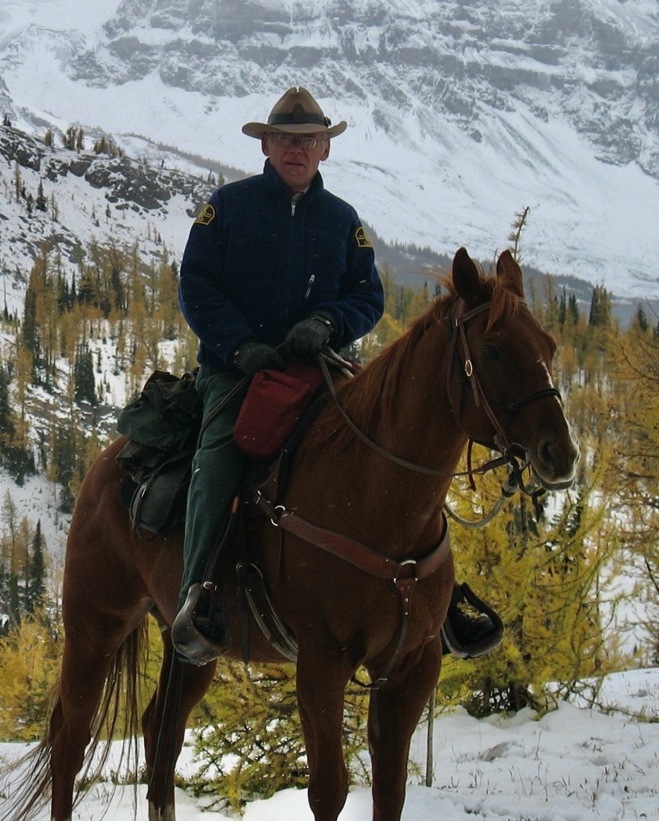 Ian Syme on a horse