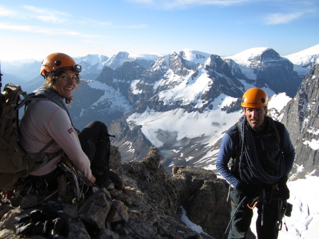 Sara Jaward and A.L. climbing Mt. Diadem