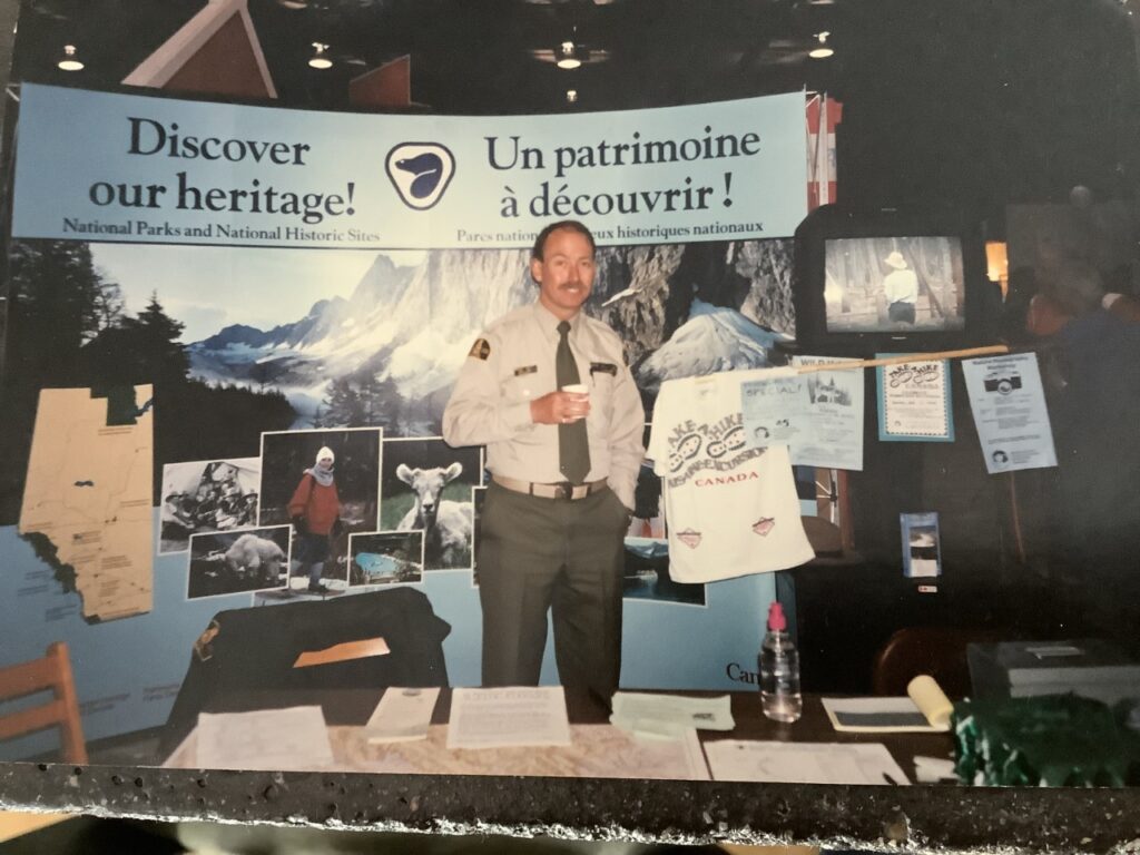 Ed Abbott at a Trade Show representing Parks Canada