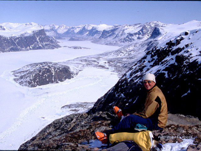 Percy Woods above Pangnirtung Fjord. J. Bradford White