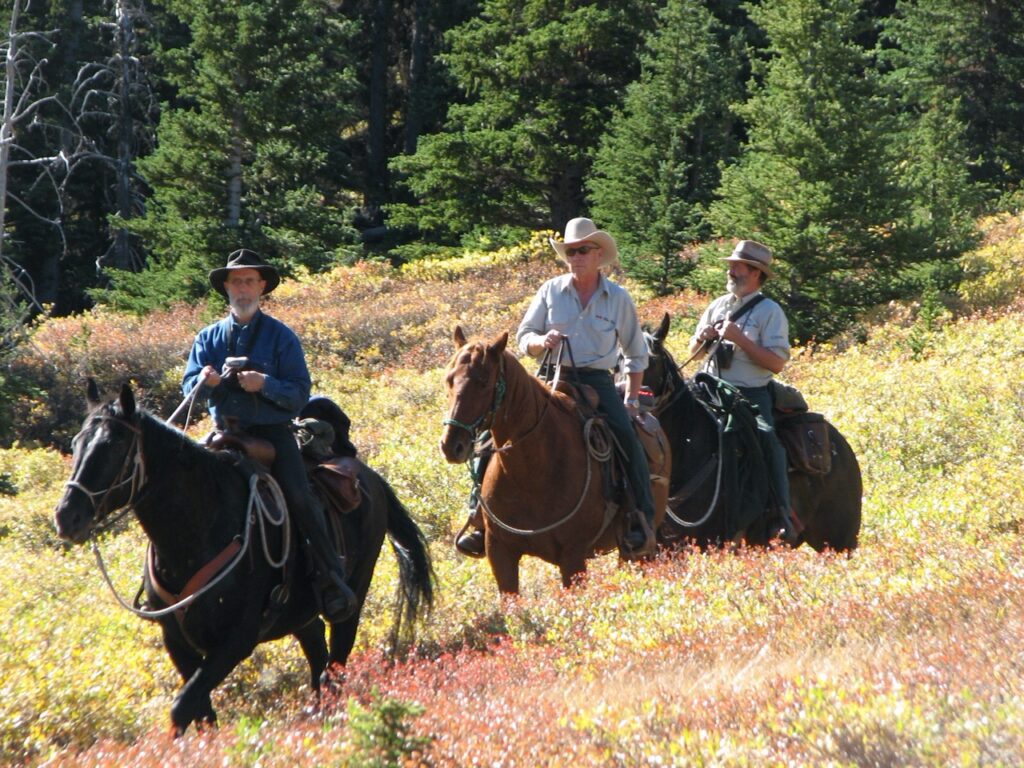 3 wardens on horseback Dave Dalman, Ian Pengelly and Cliff White – Clearwater 2009