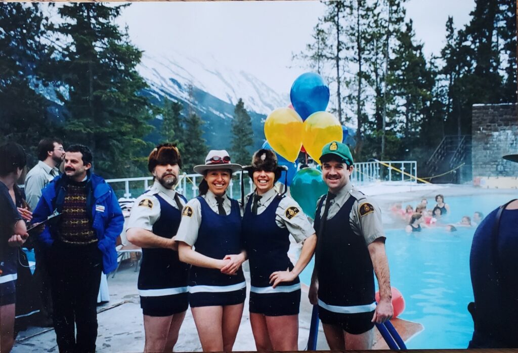 Goofing Off Wardens in Historical Hot Springs Swimsuits