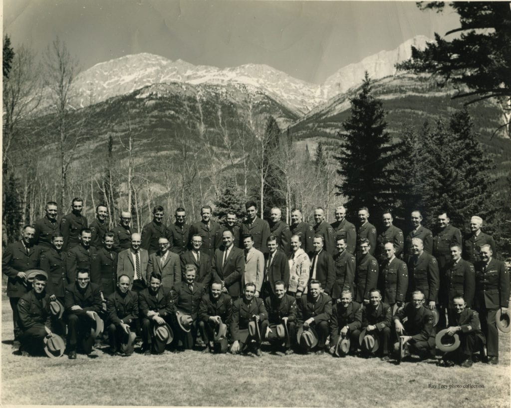 Group photo taken at the Palisades, Jasper National Park.